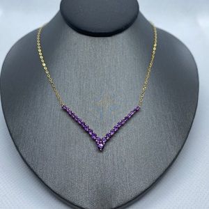 14k amethyst necklace